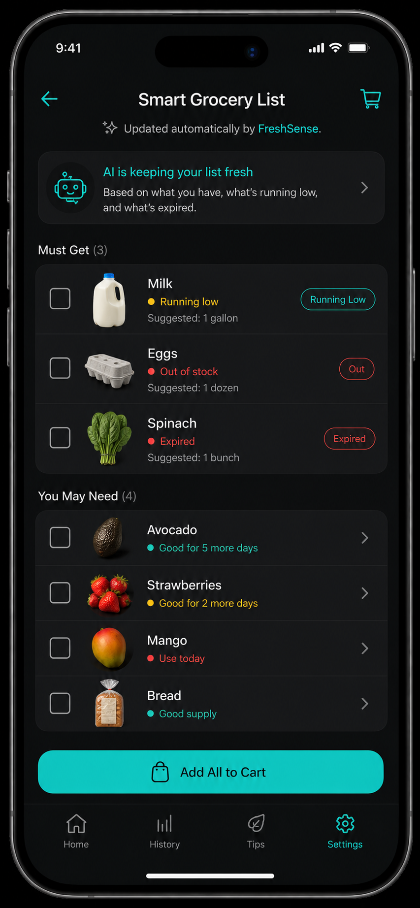 Grocery list